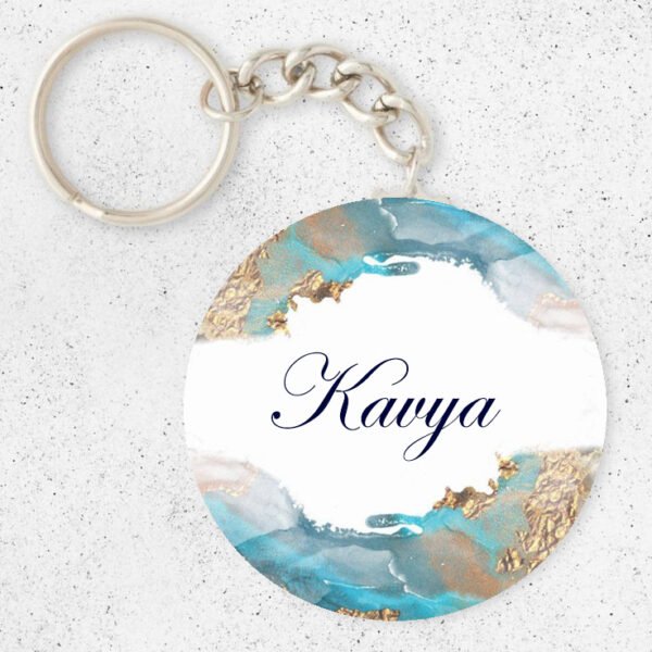 Name Keychain - Personalized Round mdf Keychain