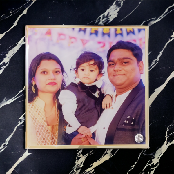 Personalized Table Top Glass Frame - Square 20cm x 20cm