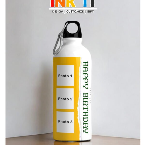 Happy Birthday Photo Bottle - 600ml
