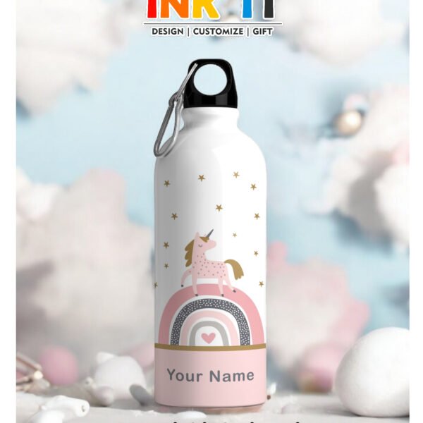 Unicorn with Custom Name - 600ml - Bottle