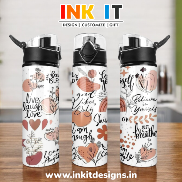 Good Vibes Only - 750ml - Water Bottle - Black Cap