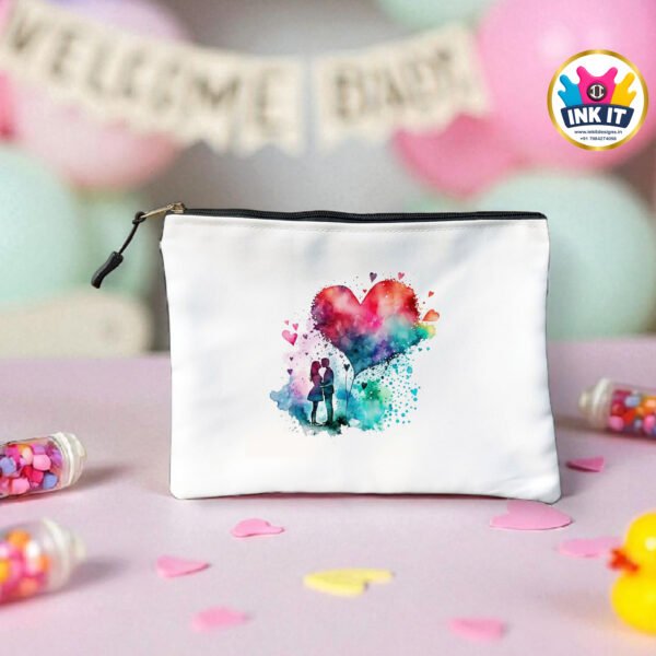 Multipurpose Satin Pouch : Couple Love