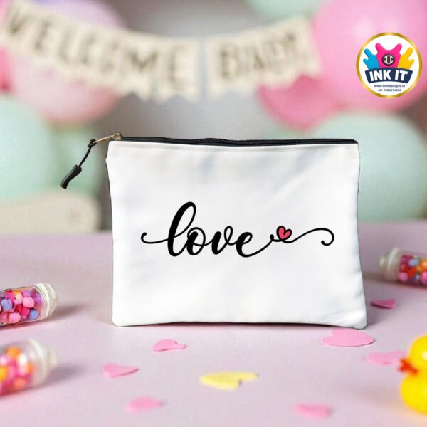 Multipurpose Satin Pouch : Love