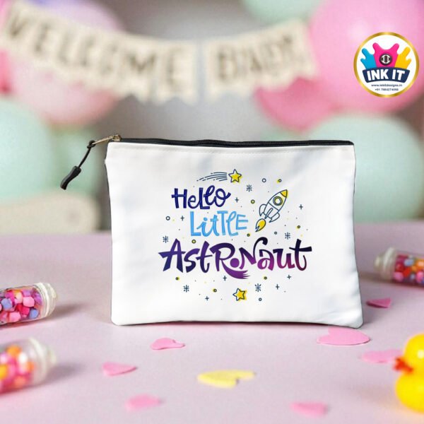 Multipurpose Satin Pouch : Hello Little Astronaut
