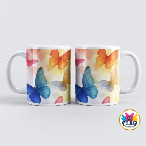 Colorful Butterfly Ceramic Mug