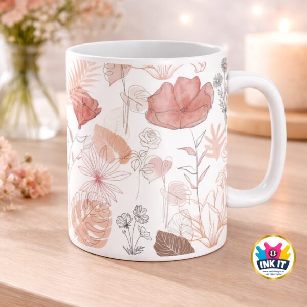 Artistic Floral Coffee Mug